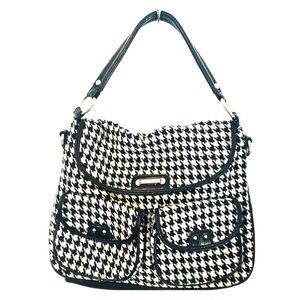 Nine West Classic Black/White Checked Flannel Bag